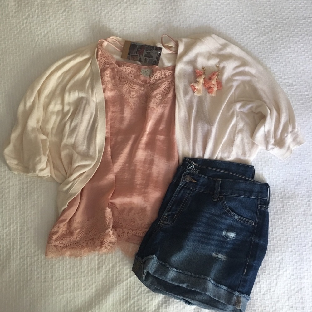 NWT Paper Crane Eyelash Lace Camisole, Size Large